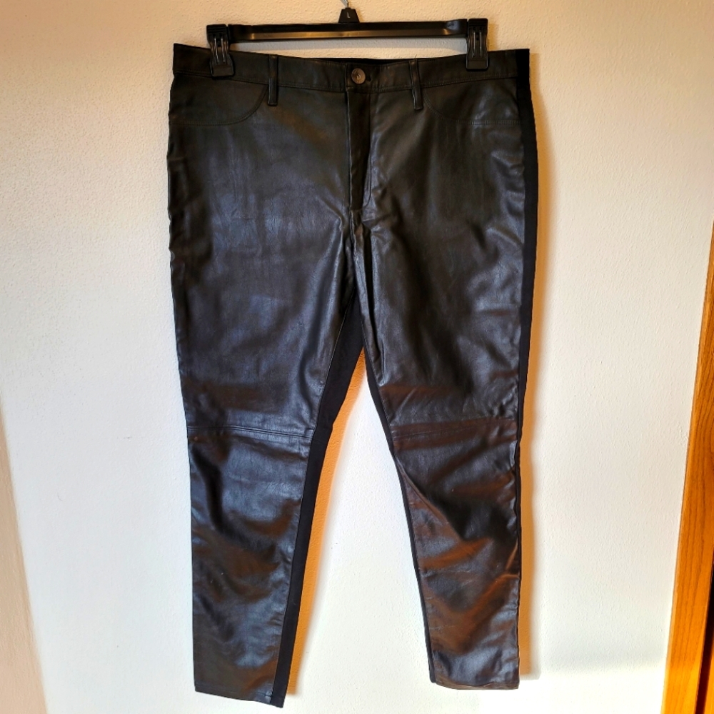 Banana Republic Women's Faux Leather Skinny Ankle Pants, Size 12